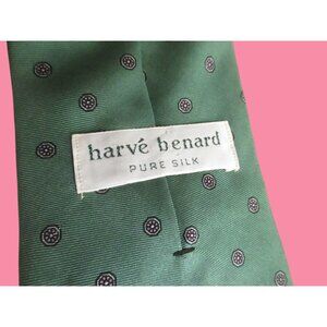 Vintage Mens Silk Neck Tie Green 3” 56" Medallion Print